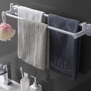 双杆毛巾架免打孔卫生间浴室吸盘挂架浴巾杆北欧简约创意置物架子
