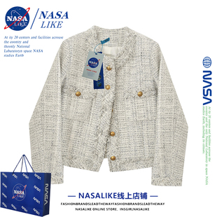 NASA~法式气质名媛小香风外套女春秋设计感时尚洋气夹克上衣