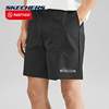 斯凯奇黑色短裤男夏季健身运动裤休闲跑步裤子l223m099-0018