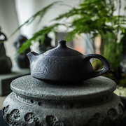 石财记天然冰碛岩石茶壶茶具石头泡大小号茶壶纯手工新中式复古