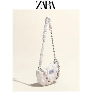 zara女包2021夏季小众斜挎包链条云朵包单肩包时尚洋气高级感