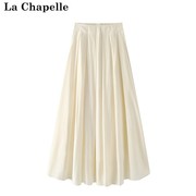 拉夏贝尔lachapelle夏季轻薄款半身裙，高腰显瘦a字裙仙女中长裙