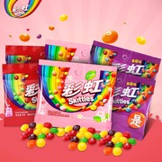 彩虹糖果汁糖果散袋装混合水果软糖儿童休闲零食独立包装婚喜礼物