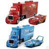 正版闪电麦昆国产麦，大叔mac号k95货柜车，组合汽车总动员赛车玩具