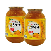 韩国进口冲饮品果酱 比亚乐蜂蜜柚子茶1150g瓶装