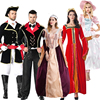 复古宫廷服装伯爵cos服欧洲贵族服装，男女款中世纪贵族小姐服年会