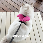 猫咪外出牵引绳可爱翅膀，防止脱可调节遛猫绳，小型犬牵引绳宠物用品