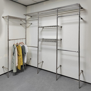 全不锈钢衣柜架不锈钢支架管紧固件强大承重