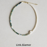 link.glamor法国设计师原创优雅高级天然珍珠玛瑙巴洛克复古项链