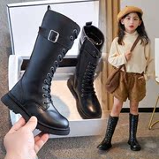 女童靴子儿童鞋子2023秋冬季时尚高筒靴中筒潮，短靴单靴马丁靴