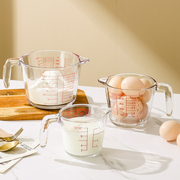 食品级玻璃量杯大容量克度计量杯烘焙工具打蛋盆玻璃碗耐高温量勺