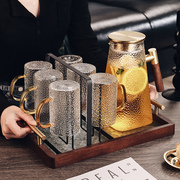 中式轻奢水具套装玻璃杯子，水杯家用客厅喝水茶杯，家庭待客茶具茶壶