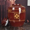 加厚大酒坛红釉雕花陶瓷瓶50斤100斤200斤300斤500斤配密封盖罐缸