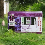东北特产伊春忠芝野生蓝莓果汁饮料浆果整箱8瓶