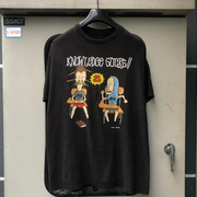 瘪四与大头蛋卡通联名oldschool学院风嘻哈短袖街头男女氛围感T恤