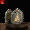 藏式嘎乌盒吊坠纯铜空心可打开装小佛像装藏东西挂件藏银佛龛男女