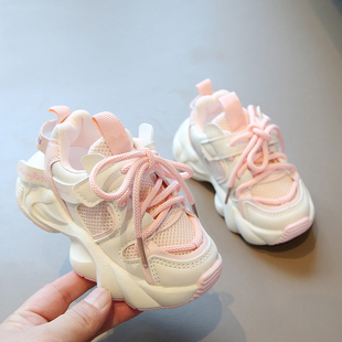 女宝宝儿童春秋1一5岁半运动鞋婴儿，春秋季鞋子女童软底学步鞋