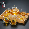 耐热玻璃花茶壶泡茶壶水果，茶具套装髙硼硅，材质过滤功夫茶酒店家用