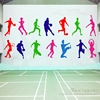 健身房间室体育乒乓球，运动人物剪影，装饰墙壁贴纸自粘创意墙贴