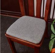 中式棉麻防滑透气绑带坐垫U型马蹄形餐椅垫可拆洗椅垫子麻布