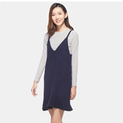 艾格EtamD-2-6-3-1羊毛混纺吊带短裙棉质连衣裙170217019