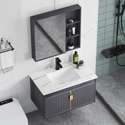 加厚太空铝不锈钢浴室柜，组合岩板洗手盆卫生间，洗脸池洗漱台
