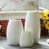 现代简约景德镇白色陶瓷花瓶，餐桌客厅插花水养装饰品卧室居家摆件