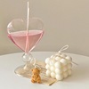 韩国ins同款爱心形玻璃花瓶香薰瓶水培装饰器皿摆件居家拍照道具