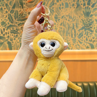 毛绒可爱小猴子娃娃挂饰公仔玩偶配件创意钥匙链高档女精致钥匙扣