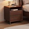 全实木床头柜现代简约卧室，储物柜矮柜家用小型床边置物简易收纳柜
