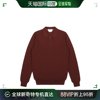 香港直邮SALVATORE FERRAGAMO 男士酒红色翻领套头毛衣 12-0453-6