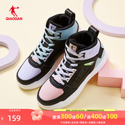 中国乔丹运动鞋女2024增高板鞋，高帮鞋女鸳鸯滑板鞋男女情侣鞋