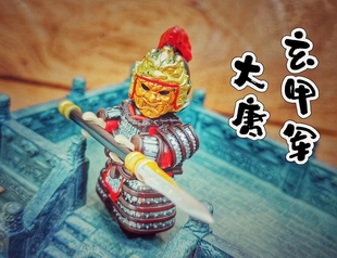 中国乐容积木古代士兵中世纪三国唐宋朝儿童男孩高拼装玩具小人仔