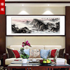 臻观国画江山如此多娇新中式客厅装饰画聚宝盆风水，画办公室山水画