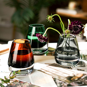 简约创意迷你小花瓶，水晶玻璃水培插花装饰mini摆件客厅餐桌香薰瓶