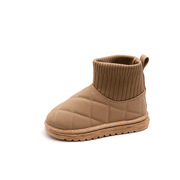 女童雪地靴冬季2023儿童保暖棉鞋中大童加绒加厚防水大棉靴子