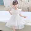 超仙公主裙子女童夏季2024白纱裙(白纱裙)礼服，儿童蕾丝蓬蓬仙女连衣裙