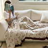 竹纤维毛巾被夏季薄款竹棉双层纱布冷凉感毯子夏凉被沙发用小毯子