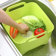 水槽洗菜盆塑料沥水篮子漏盆米神器菜蓝菜盆家用厨房洗水果盘