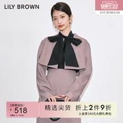 LILY BROWN秋冬款 纯色西装风一粒扣风衣短外套LWFJ224049