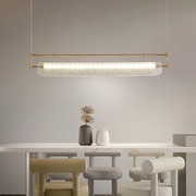 现代轻奢简约餐厅吊灯北欧创意时尚，设计感高端氛围极简吧台长条灯