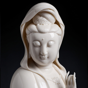 捻珠观音省级大师郑金星观世音菩萨佛像陶瓷摆件德化白瓷