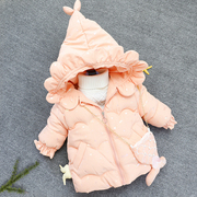 女童棉衣加绒厚1-3岁宝宝冬装外套婴幼儿童棉袄冬季2小孩棉服洋气