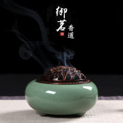 龙泉御茗青瓷香熏炉陶瓷香炉，佛具手工仿古线香，檀香沉香家居熏香炉