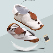 处理宝宝脚长11cm以内真皮软底学步鞋可调节大小地板鞋