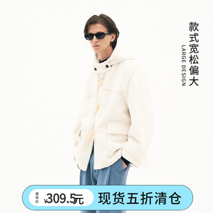 韩国partimento2024年秋冬男女毛绒布(毛绒布)双排扣大衣外套