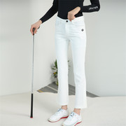 春夏款高尔夫球女裤弹力长裤，修身百搭服装微喇九分裤子运动golf