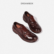 dreambox钧博女鞋高档手工水洗马皮皮鞋vibram防滑耐磨后跟皮鞋潮