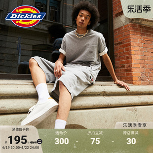 Dickies 春夏工装全棉材质腰间松紧卫裤短裤男女情侣宽松运动裤