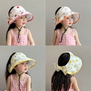 婴儿帽子夏季薄款空顶帽气门新生儿男女宝宝防晒遮阳空顶帽胎帽